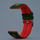 Verde Escuro com Vermelho